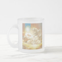 Baby Jesus Nativity with Lambs and Donkey Coffee Mugs