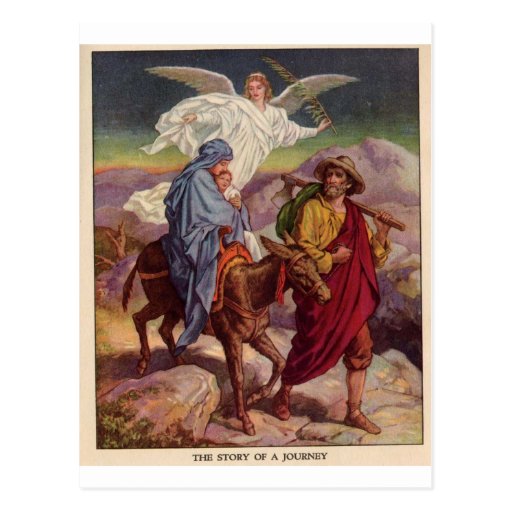 Baby Jesus on his way to Egypt Post Card