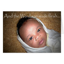 Baby Jesus On the Hay Greeting Cards