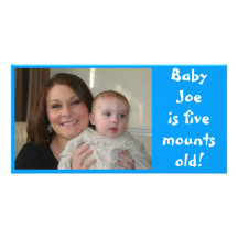Baby Joe is five months old! Photo Card