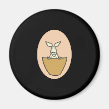 baby joey kangaroo in pocket refrigerator magnet