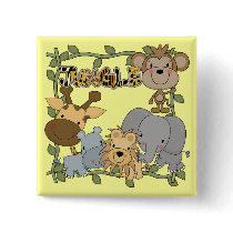 Baby Jungle Animals Tshirts and Gifts Pinback Button