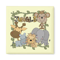 Baby Jungle Animals Tshirts and Gifts Fridge Magnet