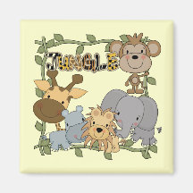 Baby Jungle Animals Tshirts and Gifts Fridge Magnet