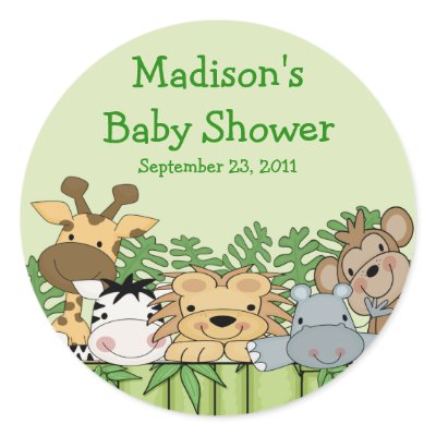 Baby Jungle Safari Baby Shower Sticker by celebrateitinvites