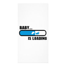 Baby loading feet custom photo card