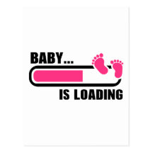 Baby loading postcard