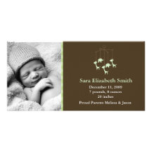 Baby Mobile Birth Announcements Picture Card