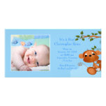 Baby Monkey PHOTO  Boy Birth Announcement Photo Greeting Card