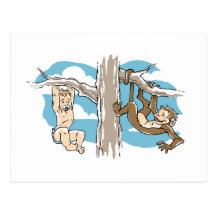 Baby & Monkey Postcards