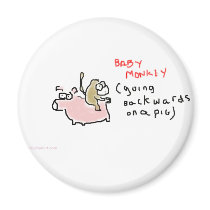 Baby Monkey (riding backwards on a pig)