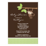 Baby Monkey Safari Baby Shower Invitation