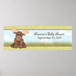 Baby Moose Baby Shower Banner Print