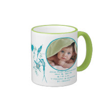 Baby Mug with Baby Photo Important Birth Stats