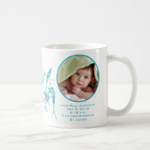 Baby Mug with Baby Photo Important Birth Stats