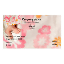 Baby on Pink Business Card Template