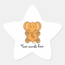 Baby orange elephant stickers