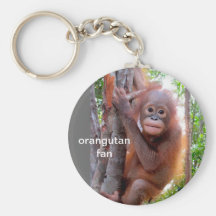 Baby Orangutan in Tree Keychain