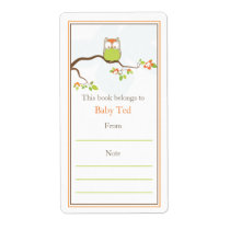 Baby Owl  Bookplate