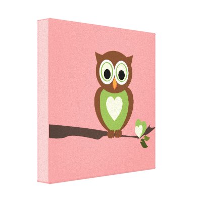 Baby Owl/ Nursery Decor Gallery Wrap Canvas by xalondrax