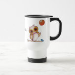 Baby Owl with Balloon Customizable Travel Mug