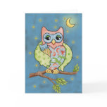 Baby Owlet and Mama Owl card