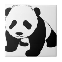 Baby Panda cub crawling towards you Ceramic Tile