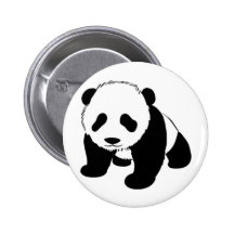 Baby Panda cub crawling towards you Pinback Button