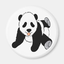 Baby panda cub playing magnets