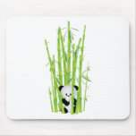 Baby Panda in Bamboo Forest mousepads