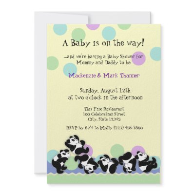 Baby Panda Mania Custom Announcements by familynfun