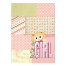Baby Patchwork Custom Invitation