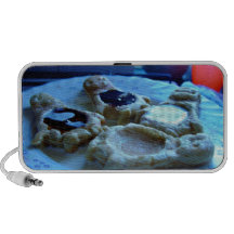 Baby Penguin Shaped Waffles on a plate Portable Speakers