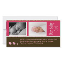 Baby Photo Announcement Personalized Photo Card