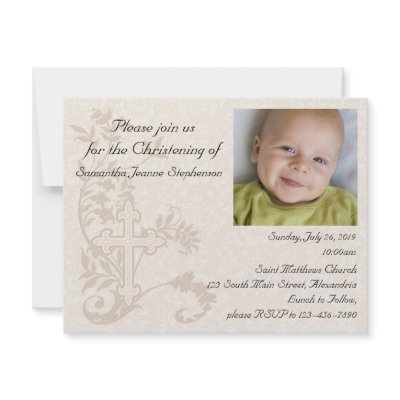 Baby Photo Christening Invitation by CustomInvites