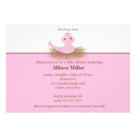 Baby Pink Bird Nest Baby Shower Invitation