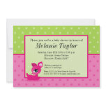 Baby Pink Deerie on Pink & Lime Custom Invite