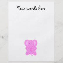 Baby pink elephant personalized flyer