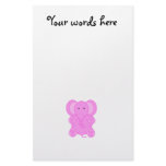 Baby pink elephant customized stationery