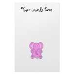 Baby pink elephant stationery design