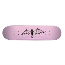 Baby Pink Funny Little Bat Skateboard Decks