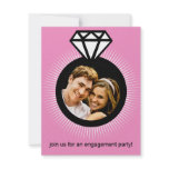 Baby Pink The Ring Photo Engagement Party invitations