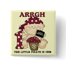 Baby Pirate 1st Birthday Tshirts and Gifts Pins