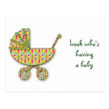 baby polka dot post card