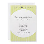 Baby Pram Stripes Personalized Announcement