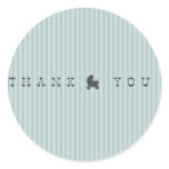 Baby Pram Stripes Round Stickers