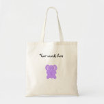 Baby purple elephant tote bags