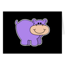 baby purple hippo cards