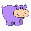 baby purple hippo photo sculptures