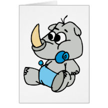 Baby Rhino Greeting Card
